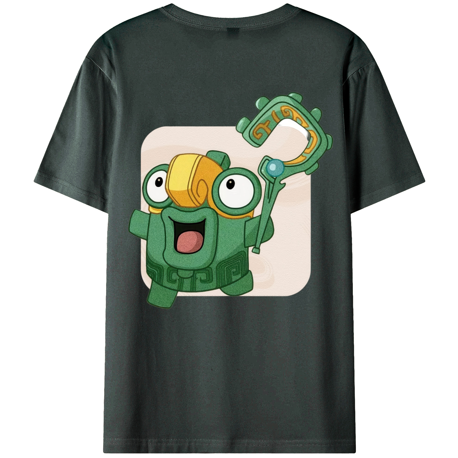 （画像用） Ne Zha 2 ナタ 魔童の大暴れ 綿100％ メンズ半袖Tシャツ（バックプリント） 通気性